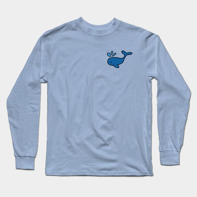 Simplistic Whale Doodle Long Sleeve T-Shirt by Seadoodle